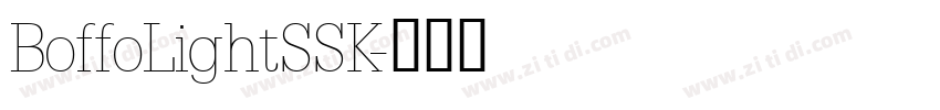 BoffoLightSSK字体转换