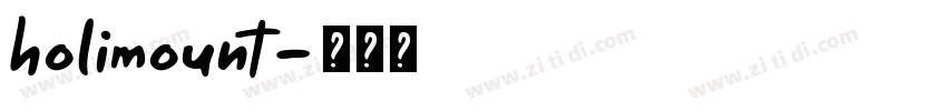 holimount字体转换