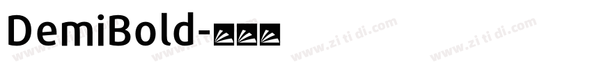 DemiBold字体转换