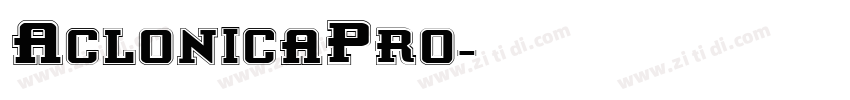AclonicaPro字体转换