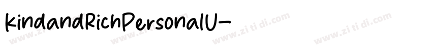KindandRichPersonalU字体转换