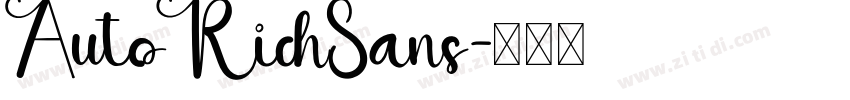 AutoRichSans字体转换