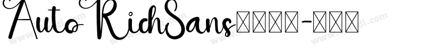 AutoRichSans字体下载字体转换