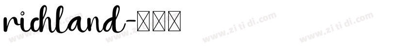 richland字体转换