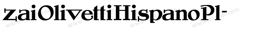 zaiOlivettiHispanoPl字体转换