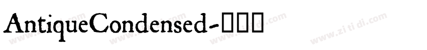 AntiqueCondensed字体转换