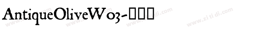AntiqueOliveW03字体转换