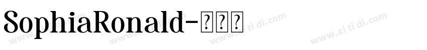 SophiaRonald字体转换