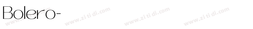 Bolero字体转换