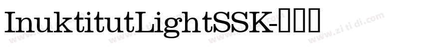 InuktitutLightSSK字体转换