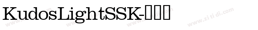 KudosLightSSK字体转换
