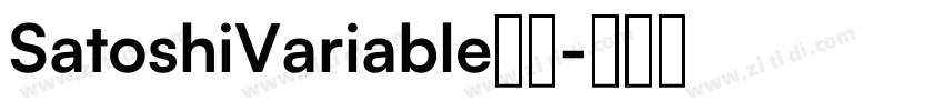SatoshiVariable字体字体转换