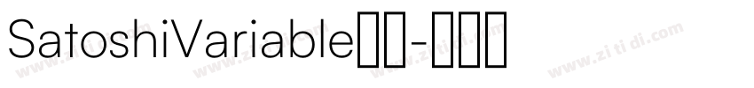 SatoshiVariable字体字体转换