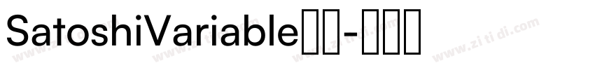 SatoshiVariable字体字体转换