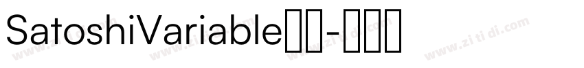 SatoshiVariable字体字体转换