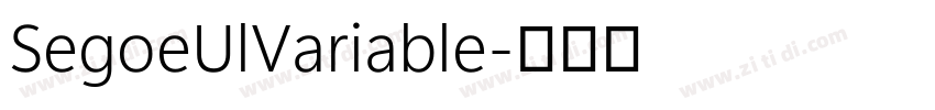 SegoeUlVariable字体转换