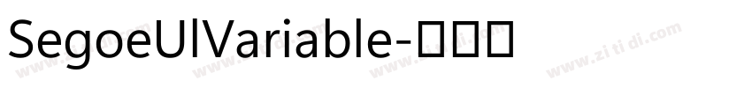 SegoeUlVariable字体转换