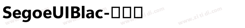 SegoeUIBlac字体转换