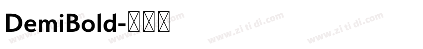 DemiBold字体转换