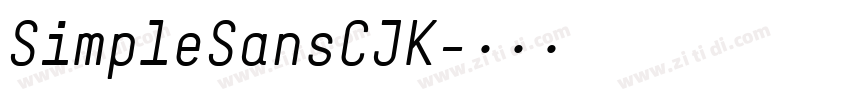 SimpleSansCJK字体转换