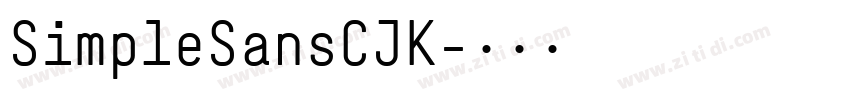 SimpleSansCJK字体转换