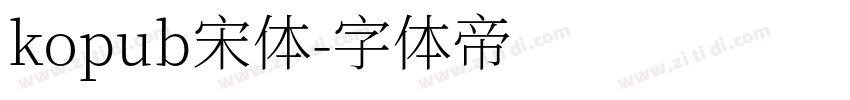 kopub宋体字体转换