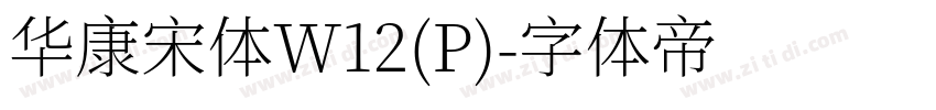 华康宋体W12(P)字体转换