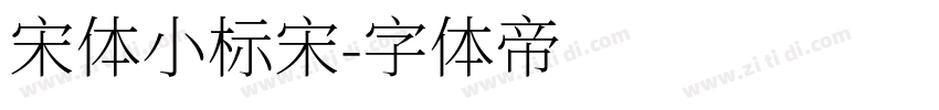 宋体小标宋字体转换