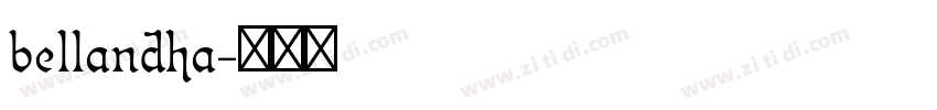 bellandha字体转换