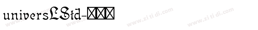 universLStd字体转换