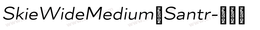 SkieWideMedium和Santr字体转换