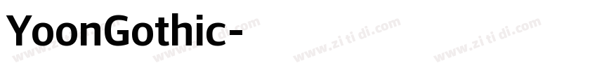 YoonGothic字体转换