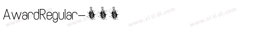 AwardRegular字体转换