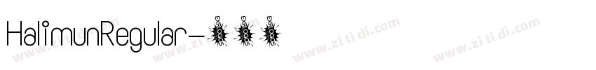 HalimunRegular字体转换