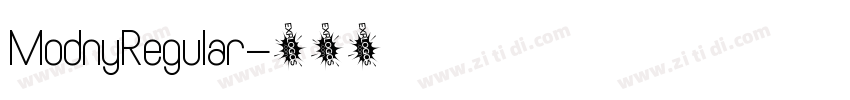 ModnyRegular字体转换