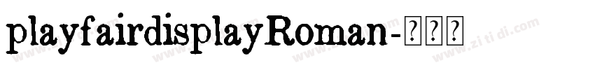 playfairdisplayRoman字体转换