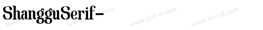 ShangguSerif字体转换