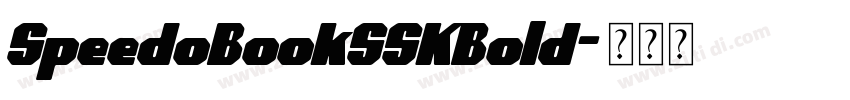 SpeedoBookSSKBold字体转换