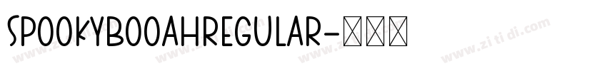 SpookyBooahRegular字体转换