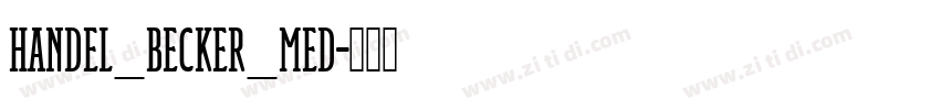 Handel_Becker_Med字体转换 Handel_Becker_Med字体转换