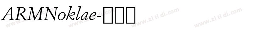 ARMNoklae字体转换