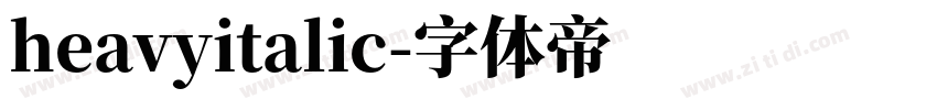 heavyitalic字体转换