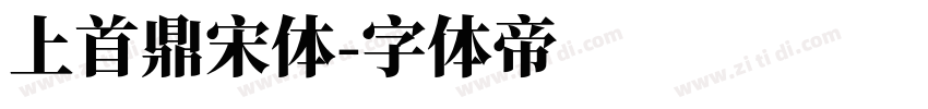 上首鼎宋体字体转换