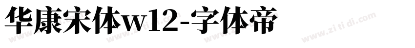 华康宋体w12字体转换