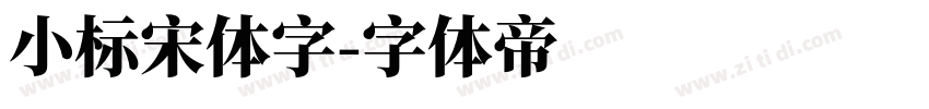 小标宋体字字体转换
