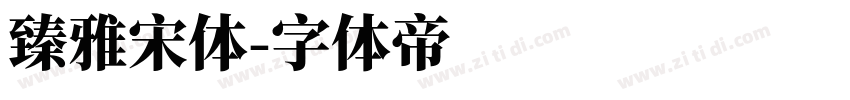 臻雅宋体字体转换