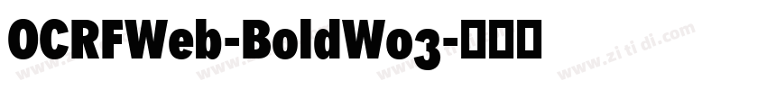 OCRFWeb-BoldW03字体转换