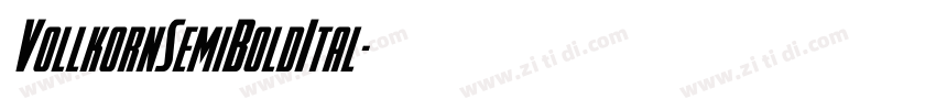 VollkornSemiBoldItal字体转换
