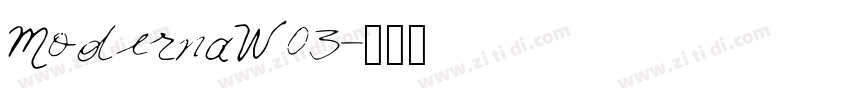 ModernaW03字体转换