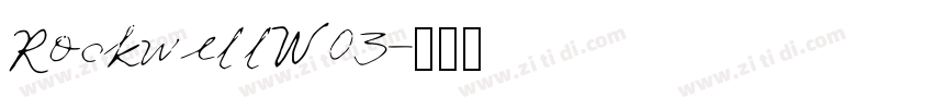 RockwellW03字体转换